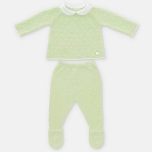 Conjunto de punto verde lima