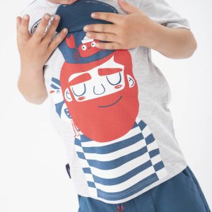 Camiseta punto de bebé niño -BCI gris vigoré