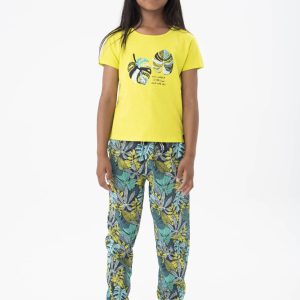 Camiseta punto flamé anís