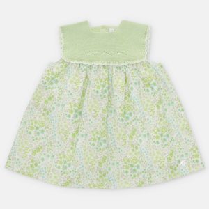 Vestido de punto combinado tela