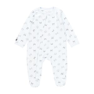 Pelele Punto Estampado “Caras” De Bebe