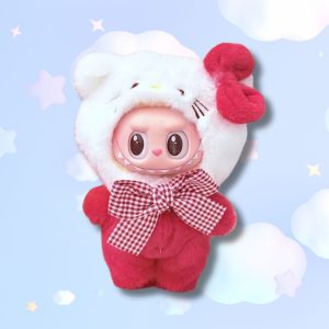 Peluche Labubu × Sanrio Hello Kitty (17 cm) – Edición Kawaii Icónica de Colección