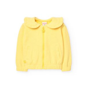 Chaqueta punto relieve de bebé niña mimosa