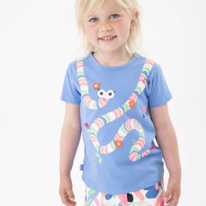 Camiseta punto de bebé niña -BCI azulina