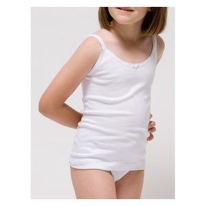 Camiseta interior de tirante ancho infantil de algodón y elastano 2305 Rapife