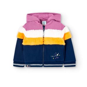 Chaqueta felpa combinada