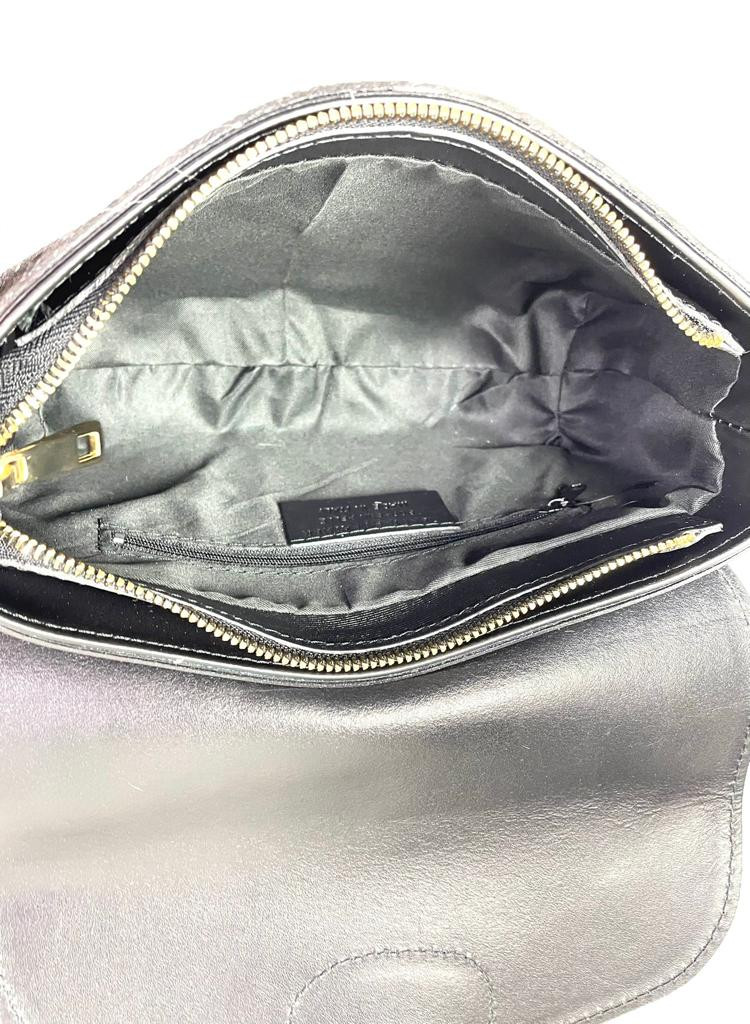 Bolso piel Satchel de animal print con pelo - Imagen 2