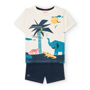 Conjunto punto de bebé niño -BCI blanco químico