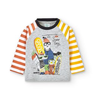 Camiseta punto combinada de bebé niño