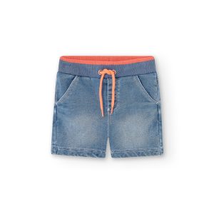 Bermudas denim punto de bebé niño lavado bleach