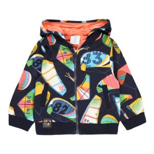 Chaqueta felpa de bebé niño -BCI estampado wind