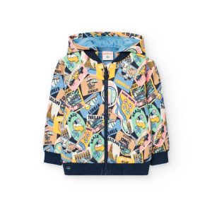 Chaqueta felpa estampada de bebé -BCI estampado postales