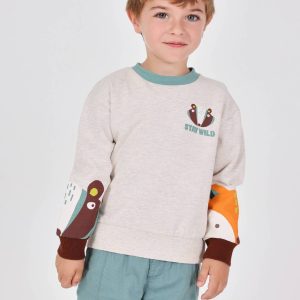 Sudadera felpa flamé mangas