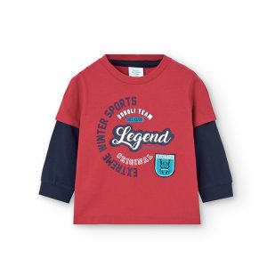 Camiseta punto doble manga de bebé niño