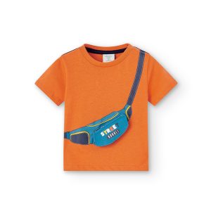 Camiseta punto estampada de bebé niño orange