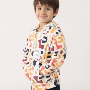 Chaqueta felpa estampado texto