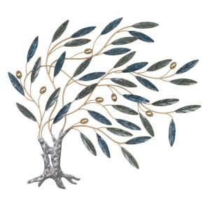 DECORACIÓN PARED ÁRBOL VERDE Y DORADO