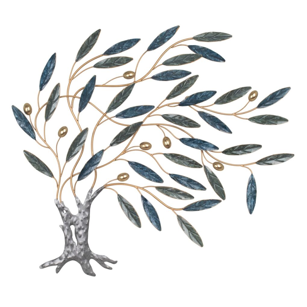 DECORACIÓN PARED ÁRBOL VERDE Y DORADO