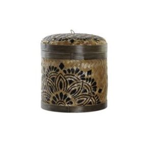 CESTA BAMBÚ CON TAPA