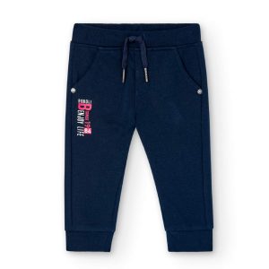 Pantalón felpa básico de bebé niño -BCI