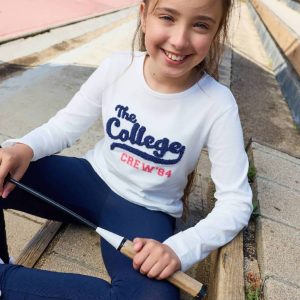 Camiseta punto letras college