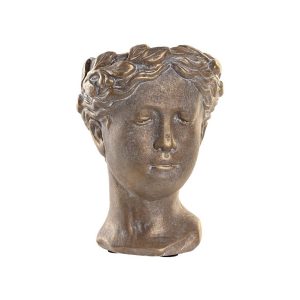 MACETERO CEMENTO CARA MUJER ENVEJECIDO