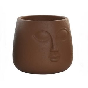 MACETERO CEMENTO MARRÓN