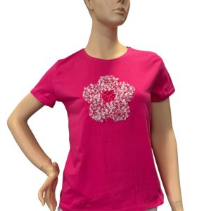 CAMISETA FUCSIA FLOR