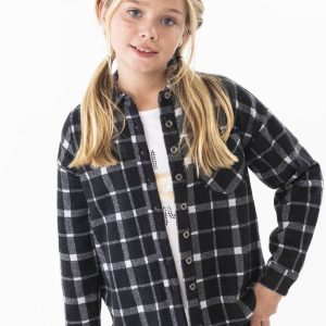 Camisa punto cuadros de niña -BCI cuadros bicolor