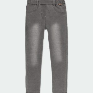 Pantalón felpa denim gris