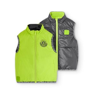 Chaleco tejido técnico de niño lime