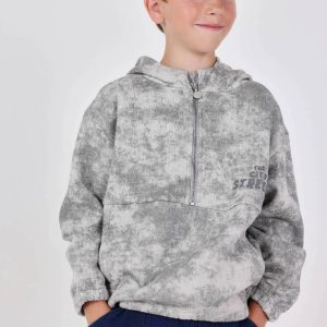 Sudadera desgastada gris