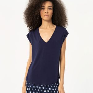 CAMISETA MARINO SIN MANGAS VISCOSA