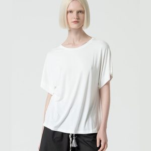 CAMISETA OVERSIZE VISCOSA BAMBÚ BLANCA SURKANA
