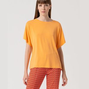 CAMISETA OVERSIZE VISCOSA BAMBÚ MANDARINA SURKANA