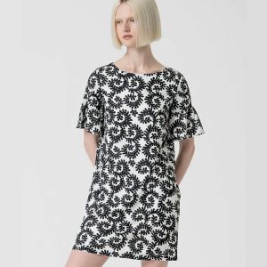 VESTIDO VISCOSA ESTAMPADO BLANCO SURKANA