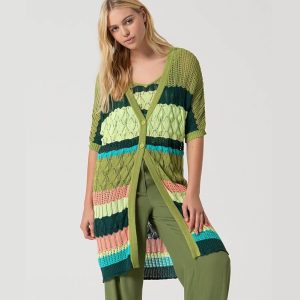 CHAQUETA PUNTO VISCOSA VERDE SURKANA