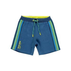 Bermudas felpa piqué de niño -BCI indigo