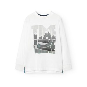 Camiseta punto de niño -BCI blanco químico