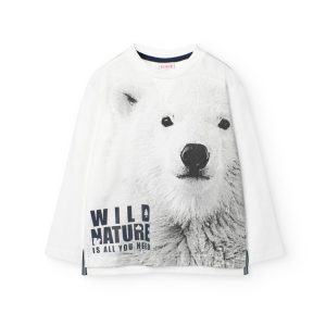 Camiseta punto de niño -BCI blanco químico