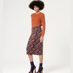 FALDA ESTAMPADA MARRÓN SURKANA