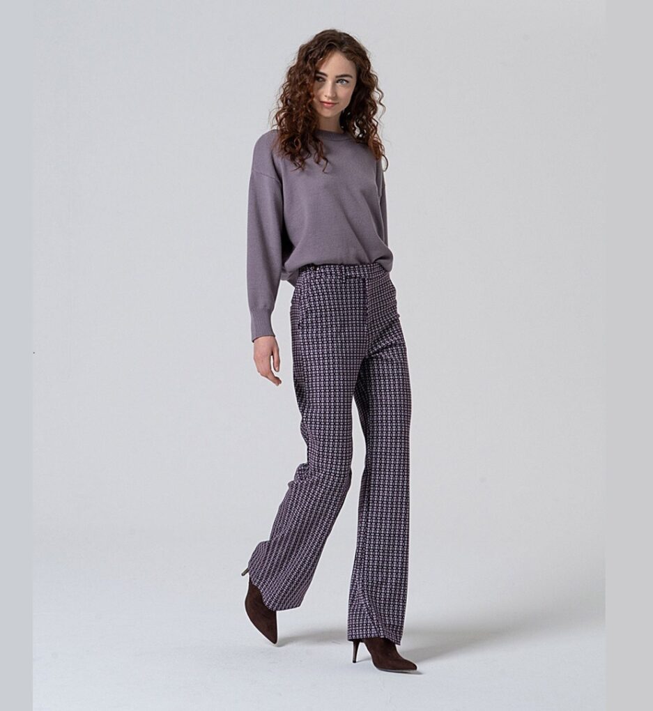 PANTALÓN VISCOSA ESTAMPADO LILA SURKANA - Imagen 2