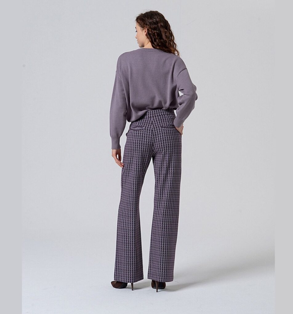 PANTALÓN VISCOSA ESTAMPADO LILA SURKANA - Imagen 3