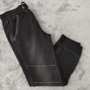 Pantalón felpa negro denim niño