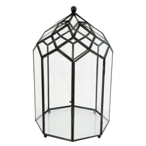 TERRARIO METAL Y CRISTAL 29,5cm
