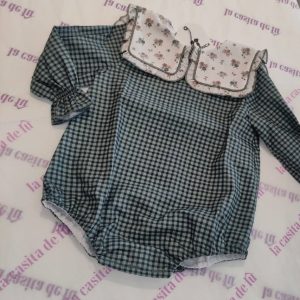 Pelele cuadros verde