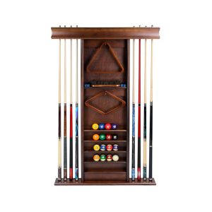 Estante Apoya Tacos De Pool Billar Soporte De Madera