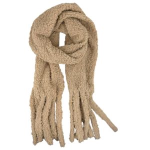Bufanda Calentita de Gran Calidad con Tejido de Peluche y Flecos Decorativos para Mujer