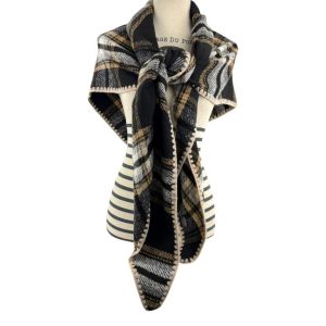 Amplia Bufanda Estilo Bandana en Lana y Cashmere para Mujer con Precioso Diseño y Colores