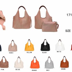 Bolso de Mano Sintético con Asas Cortas de Piel, Cremalleras Laterales y Bolsito Extra para Mujer